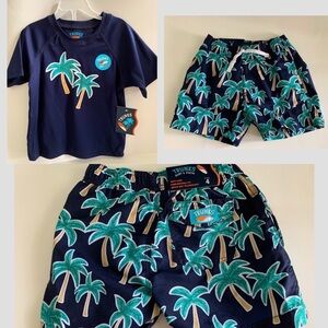 Boys Trunks Palm tree Swim 02 Pieces
